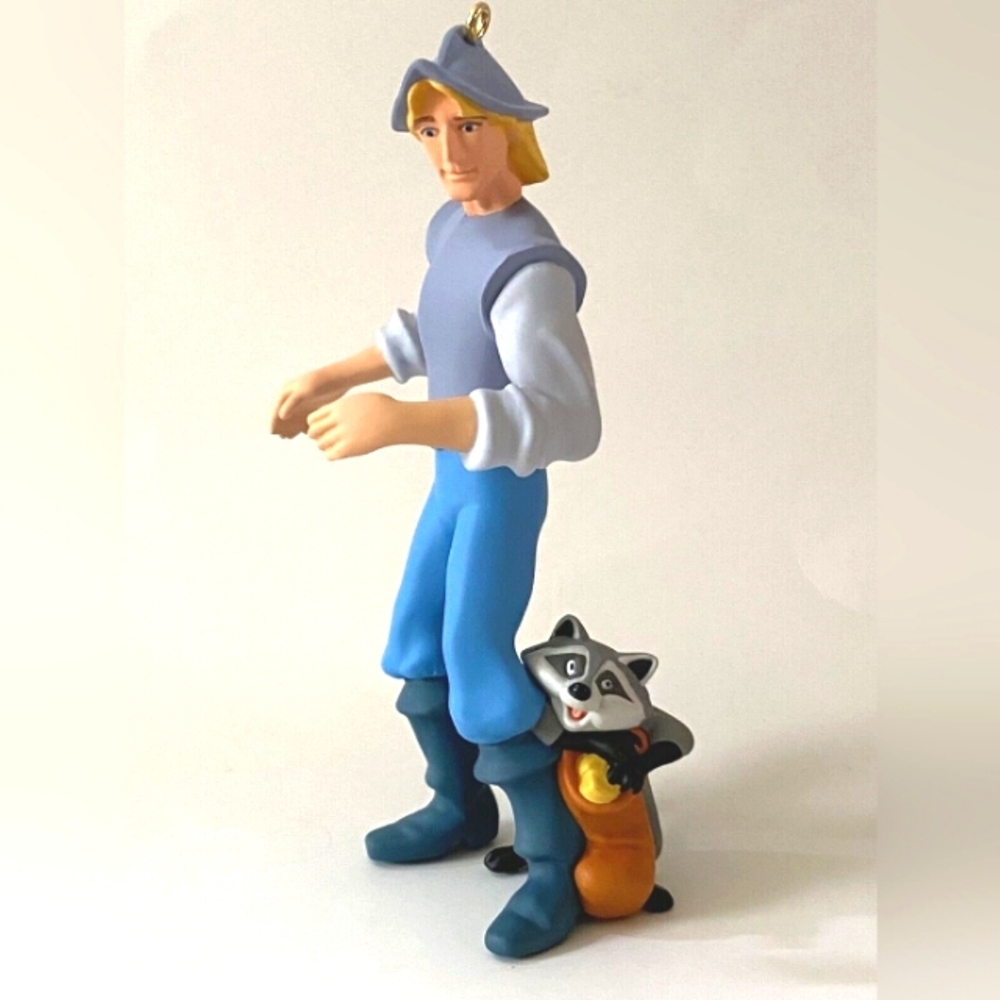 1995 Hallmark Keepsake Disney Pocahontas Captain John Smith & Meeko Ornament